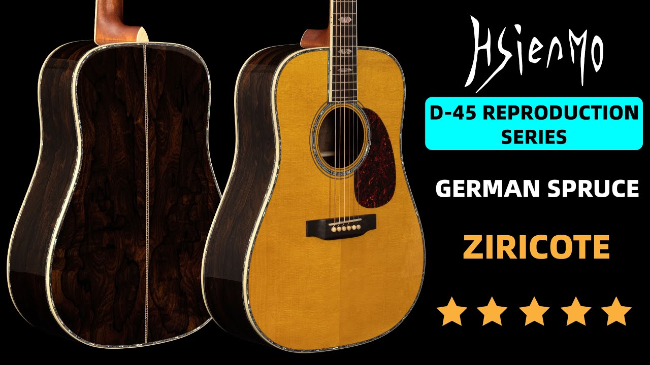 Official Demo] Hsienmo D-45 reproduction German spruce top