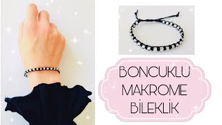 Boncuklu Makrome Bi̇lekli̇k Beaded Macrame Bracelet