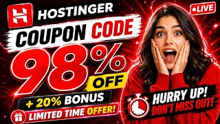 Hostinger Coupon Code 2026 ✅TESTED & WORKING 🛑 | Hostinger Discount Code|Hostinger Promo Code LATEST