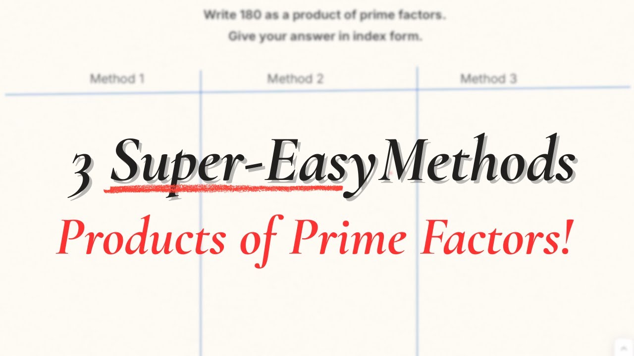 How To Solve Products of Prime Factors - GCSE Maths