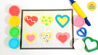 Valentine Cookie Tray Playdough Mat Activity | Videos for Children.