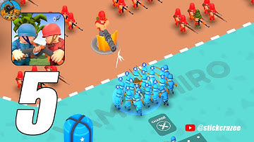 Army Commander - Gameplay Walkthrough Part 5 Base Attack (IOS,Android) | Stick Crazee