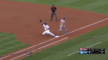 WSH@LAD: Kazmir, Gonzalez make nice play in the 1st