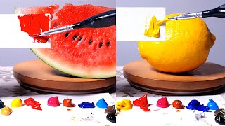 How to Draw - Easy 3D Watermelon & Paint Illusions