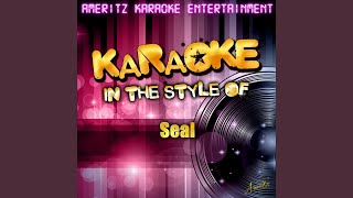 Crazy (In the Style of Seal) (Karaoke Version)