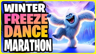 Winter Freeze Dance Marathon ❄️ Just Dance ❄️ Brain Breaks for Kids ❄️ Danny Go Noodle