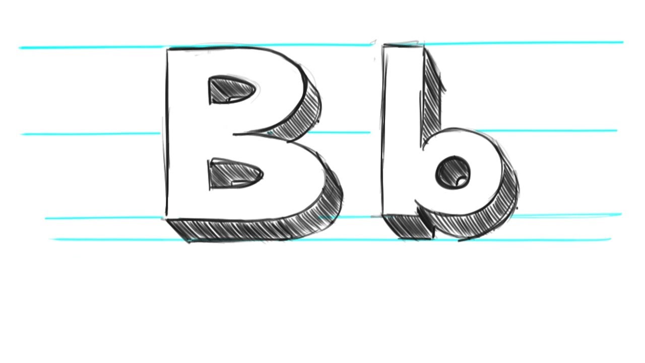 How To Draw 3d Letters B Uppercase B And Lowercase B In 90 Seconds Youtube