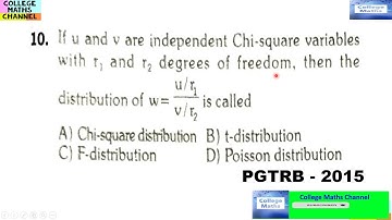 #pgtrbmaths#Question10#probabilityandstatistics#tntrbmaths#ugtrbmaths#TNSETMATHS#TNSETexam#CSIRMATHS