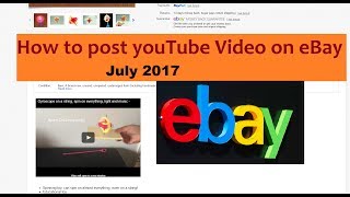 How to post video on EBAY after June 2017