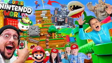 Super Nintendo World in Real Life!  (FV Family X Super Mario Bros)