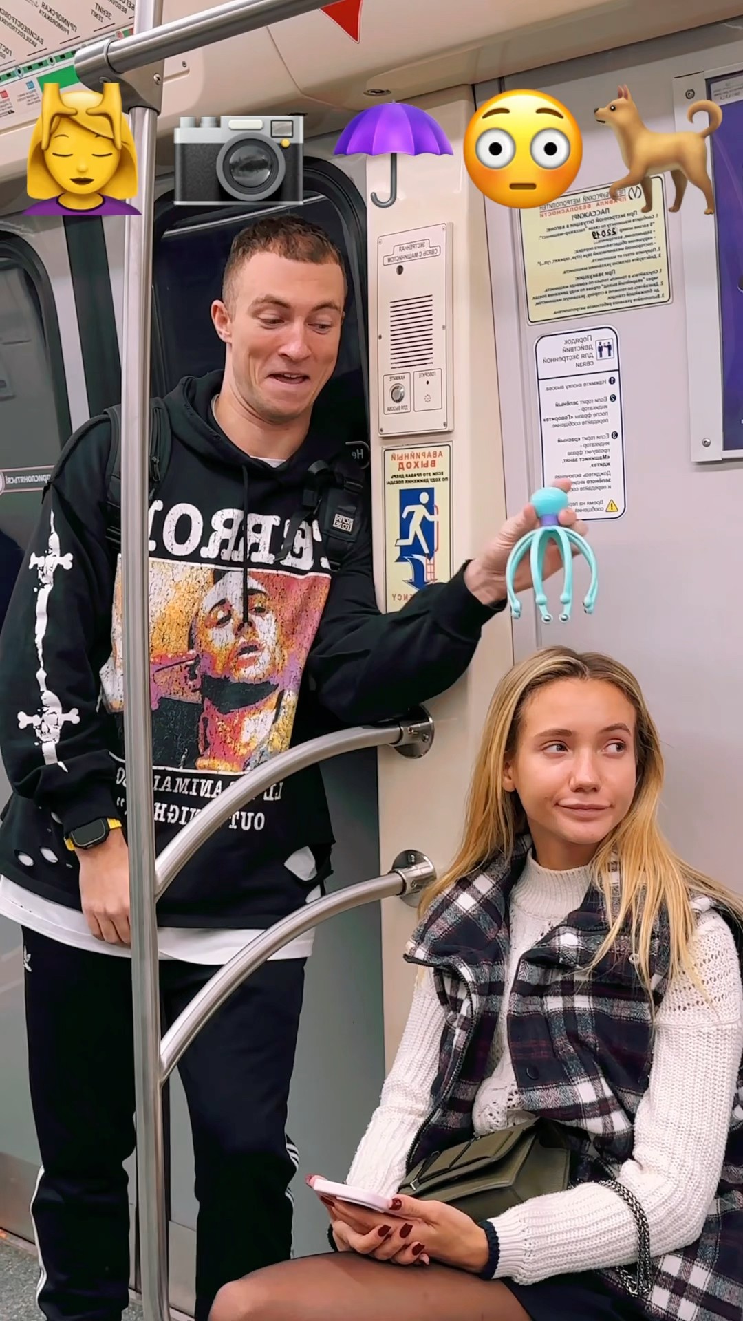 Stunts with Emojis pt.49??#kiryakolesnikov #prank #funny #comedy #stunt #parkour #flip