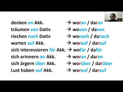 немецкий язык Управление глаголов Предложные наречия