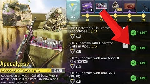 Call Of Duty Mobile Kill 5 Enemies with Operator Skills in Apocalypse 24/7 Playlist Matches