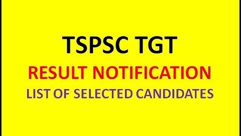 TSPSC TGT RESULT NOTIFICATION | TGT (URDU) IN REIS | LIST OF PROVISIONALLY SELECTED CANDIDATES |
