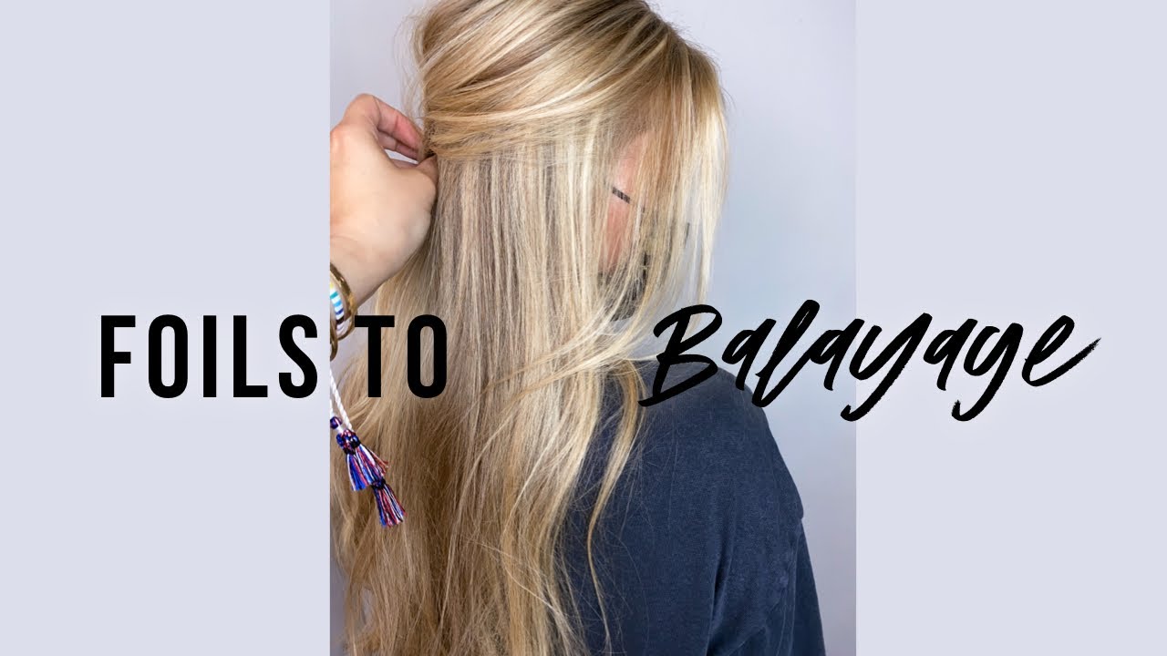 Blonde balayage before&after