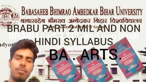 brabu  BA . B com. B sc.part 2 MIL and non hindi syllabus kon kon book padhana hai ba me.