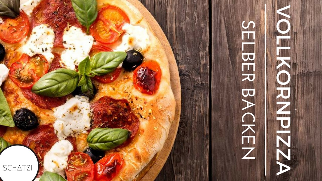 PIZZA SELBER MACHEN - DINKEL PIZZA TEIG VEGETARISCH - REZEPT - Schatzi ...