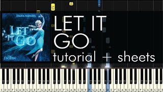 Frozen - Let It Go - Piano Tutorial - Idina Menzel   Sheets