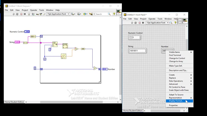 LabVIEW Boolean and Unsigned Integer Data Types