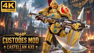CUSTODES CASTELLAN AXE GAMEPLAY! Adeptus Custodes in action - Space Marine 2 (Mod)