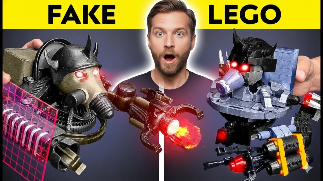 🔥 Вызов Fake vs LEGO 💥 Делаем Безумных Персонажей Skibidi Toilet 🏆🛠