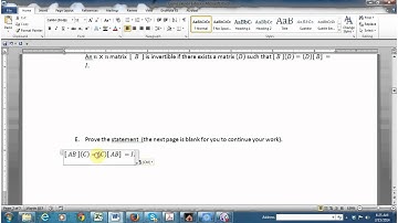 Proving if AB is invertible then B is invertible.