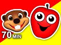 "The Apple is Red" Plus More | 70 Minute Compilation | 3D Animation | Baby Learn Colors & More