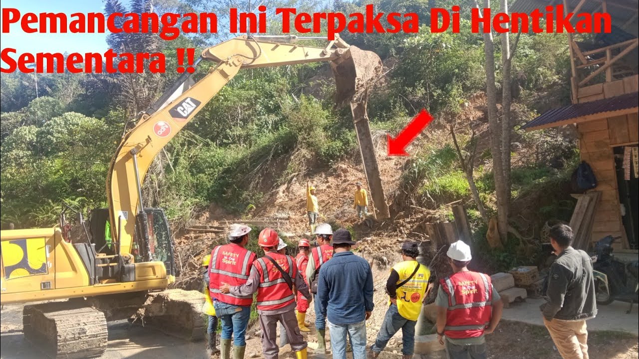 Mengejutkan ll Pemamcangan Sheet Pile Dihentikan Seketika.Pemilik Lahan Menghentikan  Sementara Ini