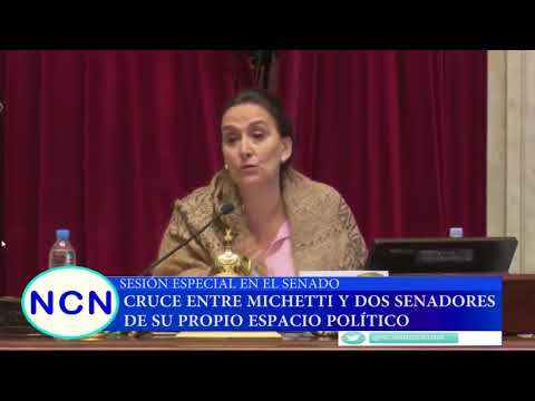 Sesión 23-08 / Cruce entre Michetti y senadores de Cambiemos