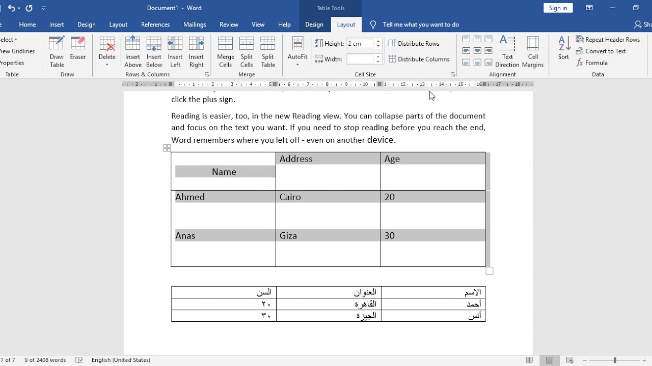 Word 03 Tables 02 YouTube