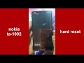 nokia ta-1092 hard reset