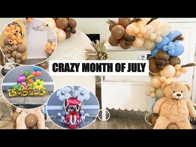 Month of July Recap, DYI Balloons, Birthday Balloons