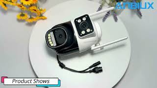 8MP 4MP 4X Zoom Dual Lens Wifi Camera Waterproof IP66 HD 4MP Color IR Night Vision Auto Tracking