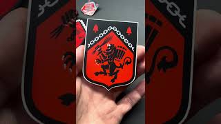 Krampus patches, stickers, enamel pins by Monsterologist