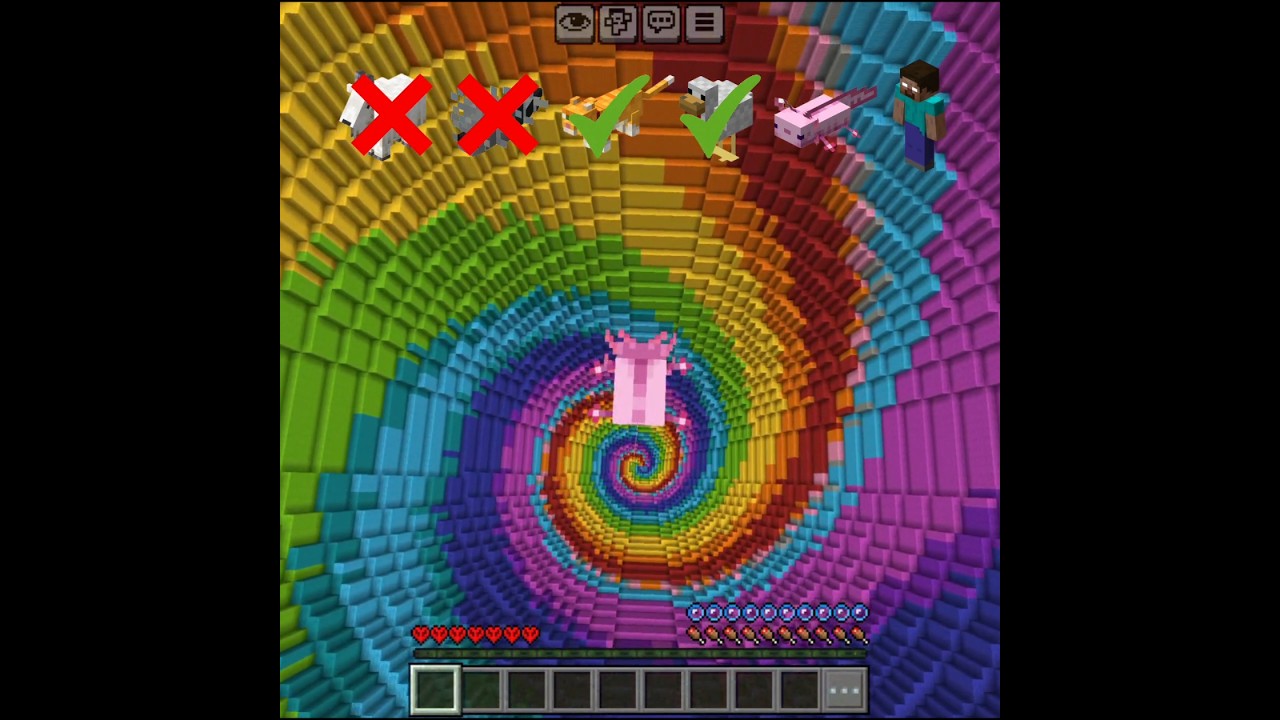 Minecraft Mobs vs The Deadly Spiral! 💀 #minecraft #shorts
