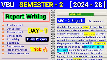 Report writing kaise likhen l report writing likhane ka trick l sem 2 AEC 2 english report writing 