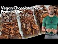 Healthy vegan chocolate pecan protein bars l refinedsugarfree glutenfree oilfree