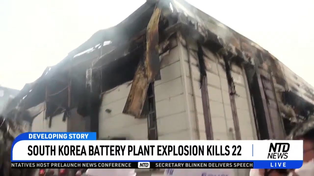 22 Killed in South Korea Battery Plant Explosion YouTube