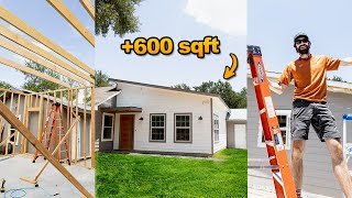 I built a 600 sq ft Home Addition by MYSELF DIY (Timelapse)