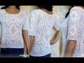 Кофточка Крючком Филейным Узором - 2019 / Blouse with Crochet Pattern