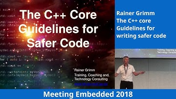 The core C++ guidelines for safer Code - Rainer Grimm