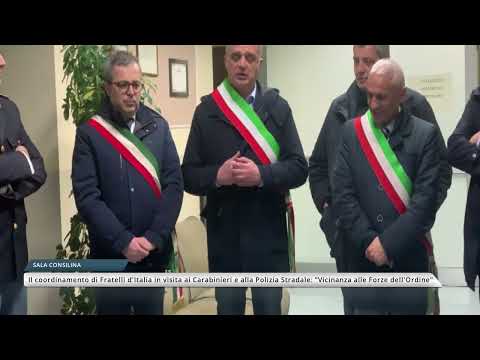 Il coordinamento di Fratelli d'Italia in visita a Carabinieri e Polizia di Sala Consilina