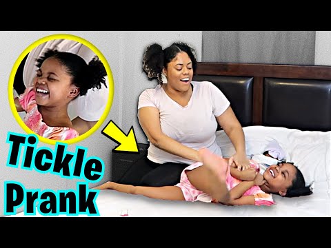 Hilarious TICKLE PRANK on daughter