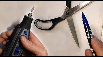 sharpen scissorss with dremel