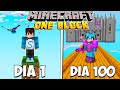 SOBREVIVÍ 100 DÍAS en un UN SOLO BLOQUE en MINECRAFT 😱 Sparta356