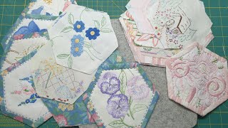 Stitching With Suze  Quilt as you go Hexie's