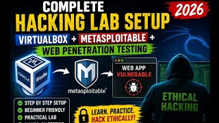Complete Hacking Lab Setup 2026 🔥 | Install VirtualBox + Metasploitable + Web Penetration Testing