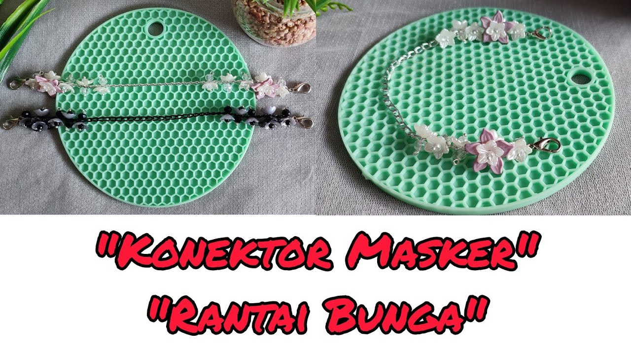 how to make chain mask | cara membuat konektor masker dari rantai | konektor kelopak bunga @RY DIY