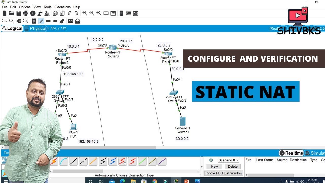 Configuration and Verification of Static NAT-1 by SHIVBKS