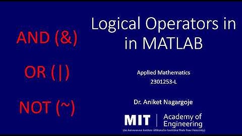How to use Logical Operators in MATLAB: AND, OR, NOT, XOR, ALL, ANY, and FIND #matlabtutorials